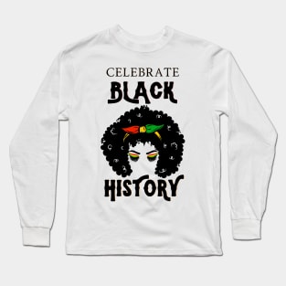 Black History Month Afro Melanin Black Women Long Sleeve T-Shirt